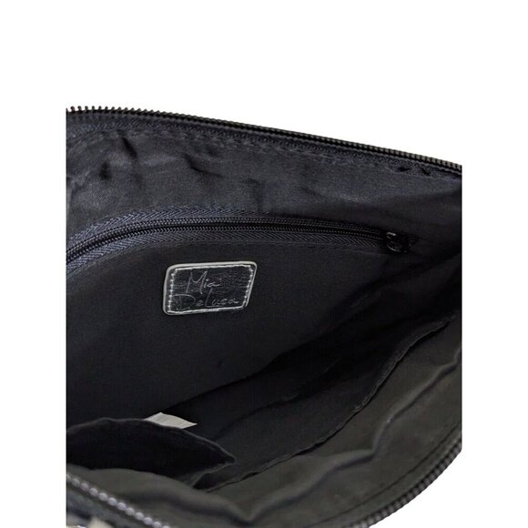 Mia De Luca Crossbody Bag Small Purse Leopard Studs Burgundy Brown Glitter - Picture 6 of 6